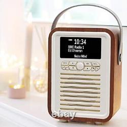 Vq Retro Mini Portable Dab Radio Avec Haut-parleur Bluetooth Et Aux. Fd Du