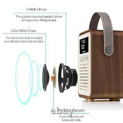 Vq Retro Mini Portable Dab Radio Avec Haut-parleur Bluetooth Et Aux. Fd Du
