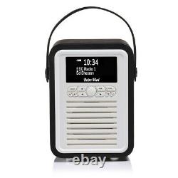 Vq Rétro Mini Radio Dab Portable Avec Bluetooth En Noir