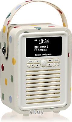 ini Radio DAB rétro avec Bluetooth, radio-réveil avec support FM.